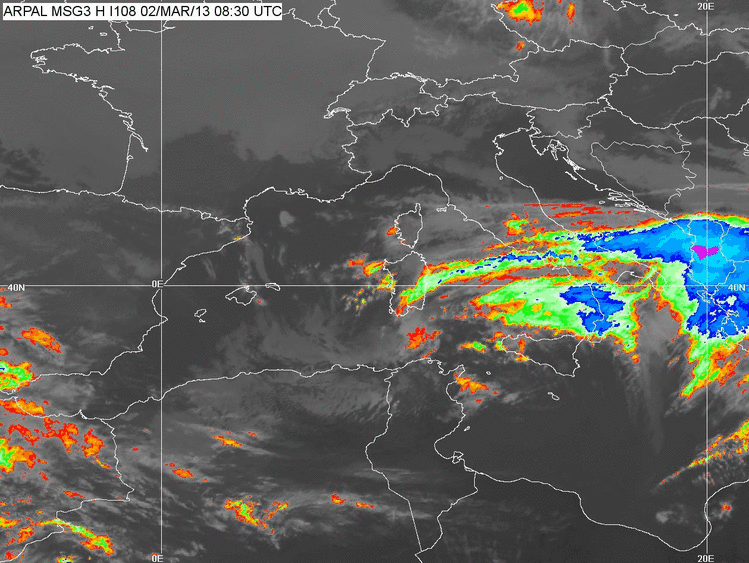 Tantissima pioggia caduta sui Peloritani. Nel pomeriggio altre precipitazioni 1 msgir medi ani
