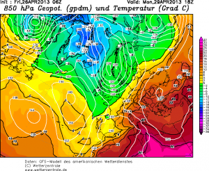 Temperature oltre i 30°C dal 29 sulle aree tirreniche sotto venti di scirocco 3 gfs2642013